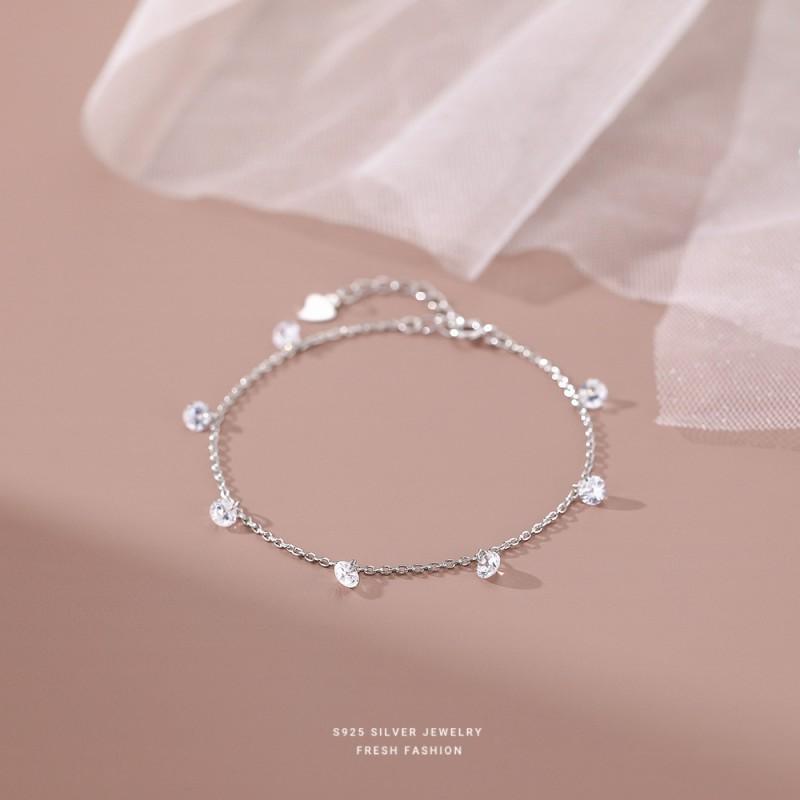 Sterling Zirconia Bracelet Women Minimalist Geometric Design Elegant Daily Wear