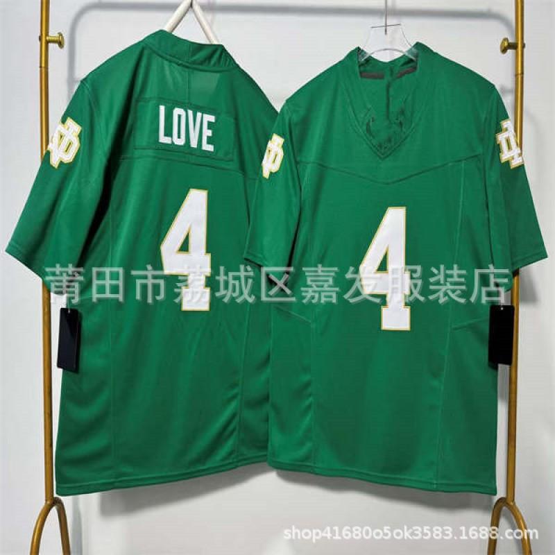 Mens Cotton Embroidered College Football Jersey Notre Dame Fighting Irish Iowa Hawkeyes Fans