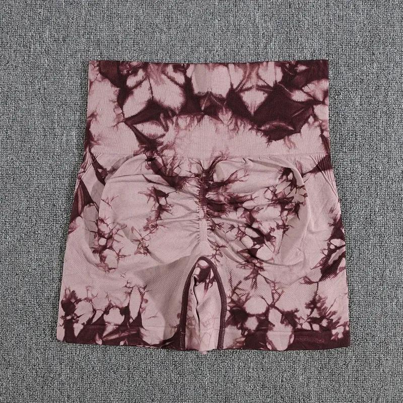 Модные леггинсы для йоги с принтом тай-дай, женские шорты, спортивные брюки для спортзала, фитнеса, спортивной одежды с высокой талией, приталенные 29654