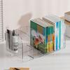 Simple Divided Book Stand Save Space Clear Bookshelf Desktop Sorting Rack  Study Supplies