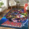 1 шт. Коврик для пола Marvel Мстители Супергерои, Нескользящий коврик, Дизайн с персонажами мультфильмов, Мягкий велюр, Декор для комнаты, Моющийся