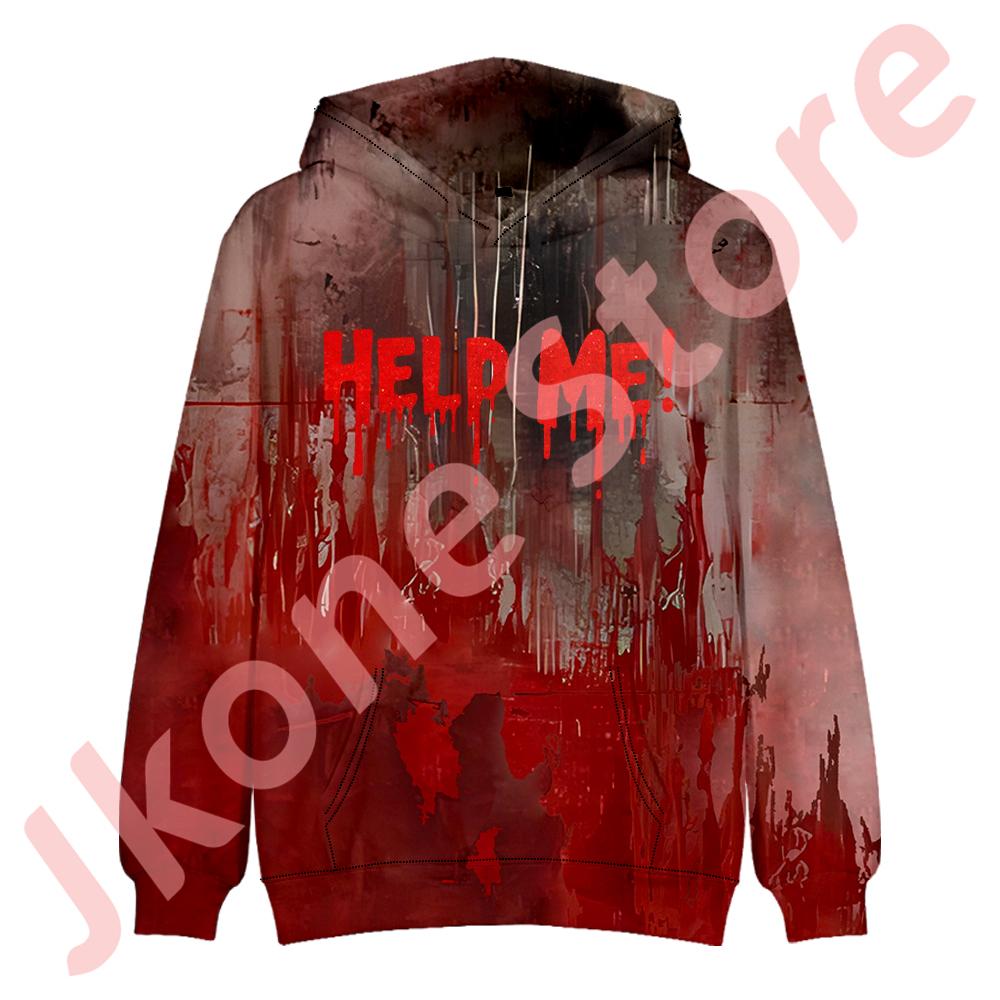 Помоги мне Кровавые Толстовки Хэллоуин Кровь Ужас Пуловеры Женщины Мужчины Мода Толстовки с капюшоном