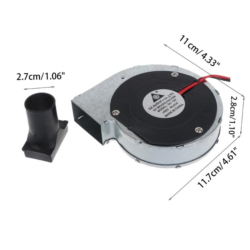 Вентилятор для барбекю, воздуходувка для барбекю 100 В 220 В 110x110x28 мм DC12V, вентилятор для жарки, регулируемая скорость, воздуходувка для розжига угля