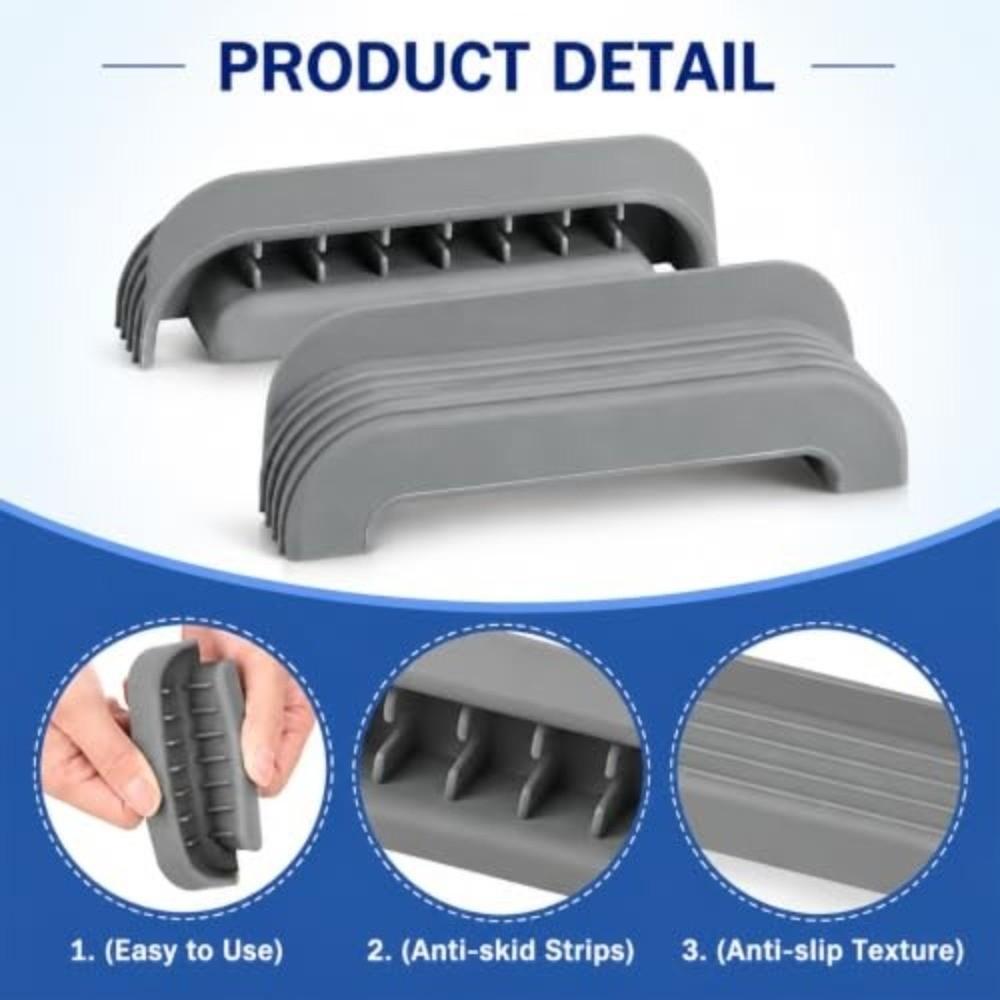 Ribbed Exterior Non-Slip Grip Sleeve Non-Slip Heat Resistant U-Shaped Sleeve Flexible Easy Clean Grip Sleeve for Ninja Crispi