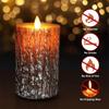 LED Candle Decor Light Flameless Real Wax Battery Operated Electronic Candles With Remote Control Flickering Pillar Bark Candle