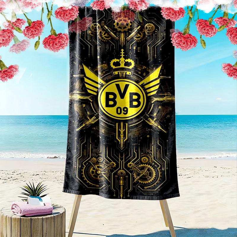 Borussia Print Beach Towel, Large Soft Quick Dry Towel for Beach Camping Swimming