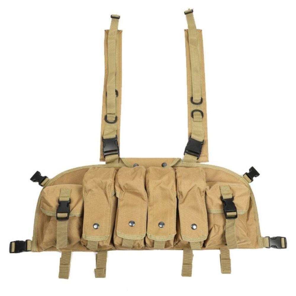 Large Capacity Climbing Chest Pocket 6-pockets Travel Storage Vest Bag Outdoor Sports