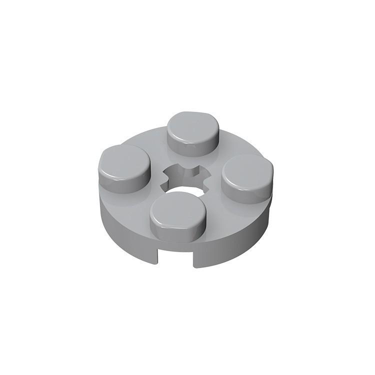 Small Particle Moc Blocks 2x2 Round Plate with Axle Hole - Compatible with Lego 4032