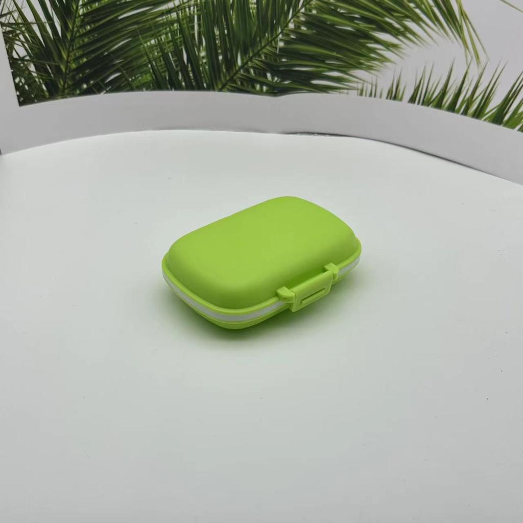 Портативный органайзер для таблеток с 8 отделениями из пшеничной соломы - Влагозащищенный еженедельный контейнер для лекарств