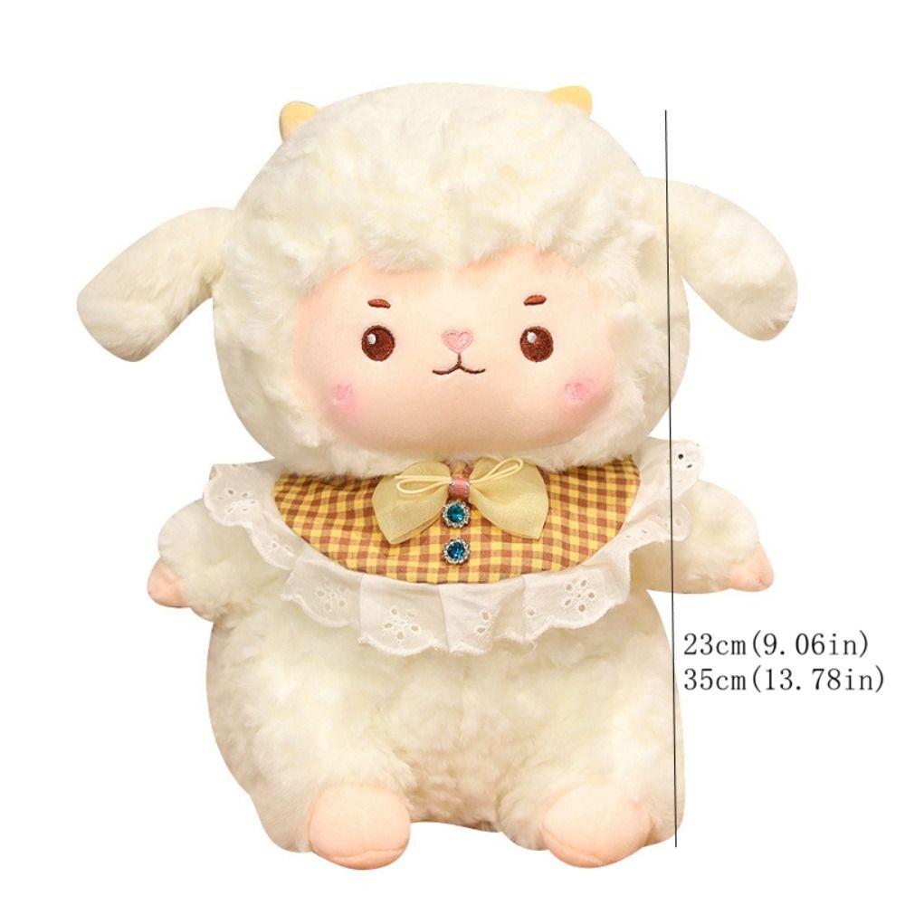 Симуляция Ягненок Плюшевая Игрушка Мультяшное Животное Пушистая Кукла Овечка Плюшевая Кукла Подарок на День Рождения