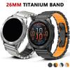 26-мм титановый ремешок для часов Garmin Fenix 8 7X Pro 6X Enduro 3 Мужской деловой ремешок для Garmin Tactix 7Pro Instinct 2X Аксессуары