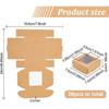 BENECREAT 36 шт. Коричневая крафтовая подарочная коробка 7.6x7.6x3 см с прозрачным окошком для различных случаев