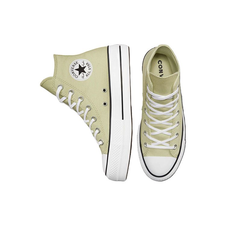 Converse Chuck Taylor All Star Lift Модные Легкие Прочные Высокие Кеды из Канваса Женские Кеды Зеленый Белый A03386C