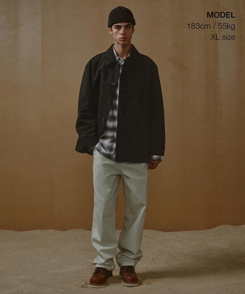 Musinsa Standard Synthetic Suede Car Coat [Black]