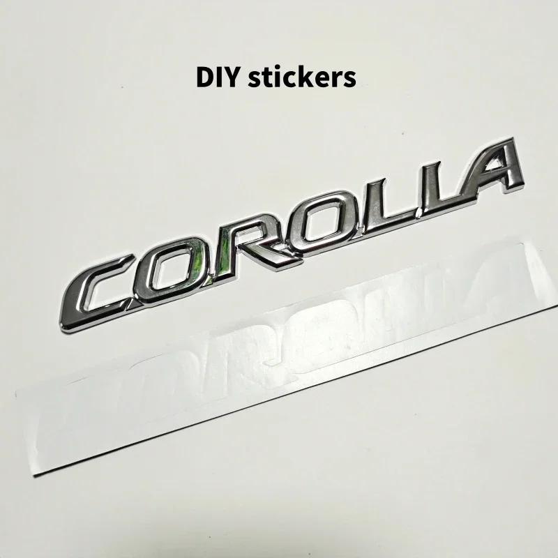 FAJC5 3D Metal Toyota Corolla Emblem Badge For Toyota Corolla Cross Rear Trunk logo Car Stickers Accessory