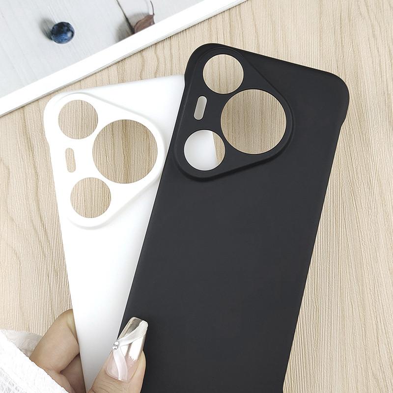 Solid Color Skin Friendly Frameless Case For Huawei Pura 70 Ultra P70 60 50 40 Pro Plus Ultrathin Anti-Fingerprints Shockproof Hard PC Matte Cover