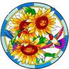 Stained Glass Suncatcher Cardinal Hummingbird Kingfisher Double Side Acrylic Panel Window Hanging Decor Ornament Bird Lover Gift