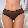 Sexy Lace Briefs Womens Low Waist Seamless Panties Female Transparent Hollow Out Underwear Solid Color Mesh Printing Lingerie