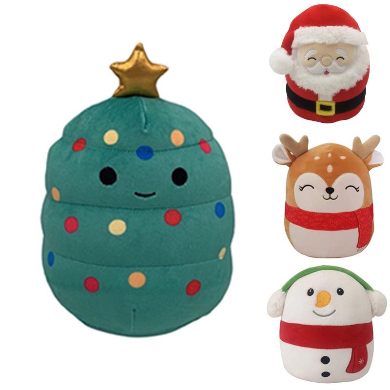 Плюшевая игрушка Squishmallow Санта Клаус Мягкая и приятная на ощупь Рождественская мягкая игрушка-кукла для детей Подарок на день рождения