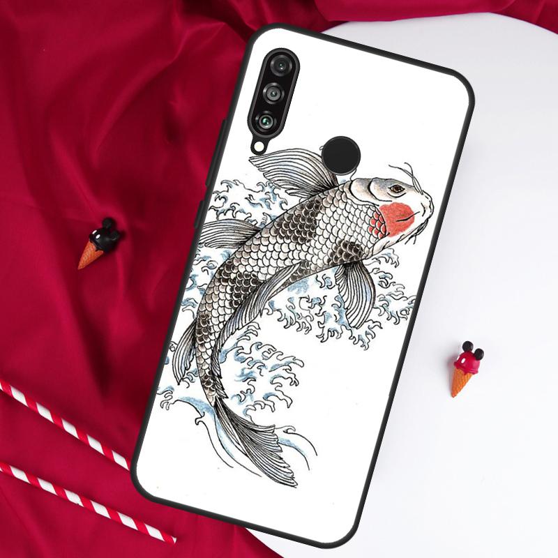 Картина с рыбой Кои для Huawei Nova Y61 Y91 Y73 Y72 Y90 Y70 Y60 12s 12i 11i 8i 9 10 SE P60 P30 Pro P40 Lite Чехол