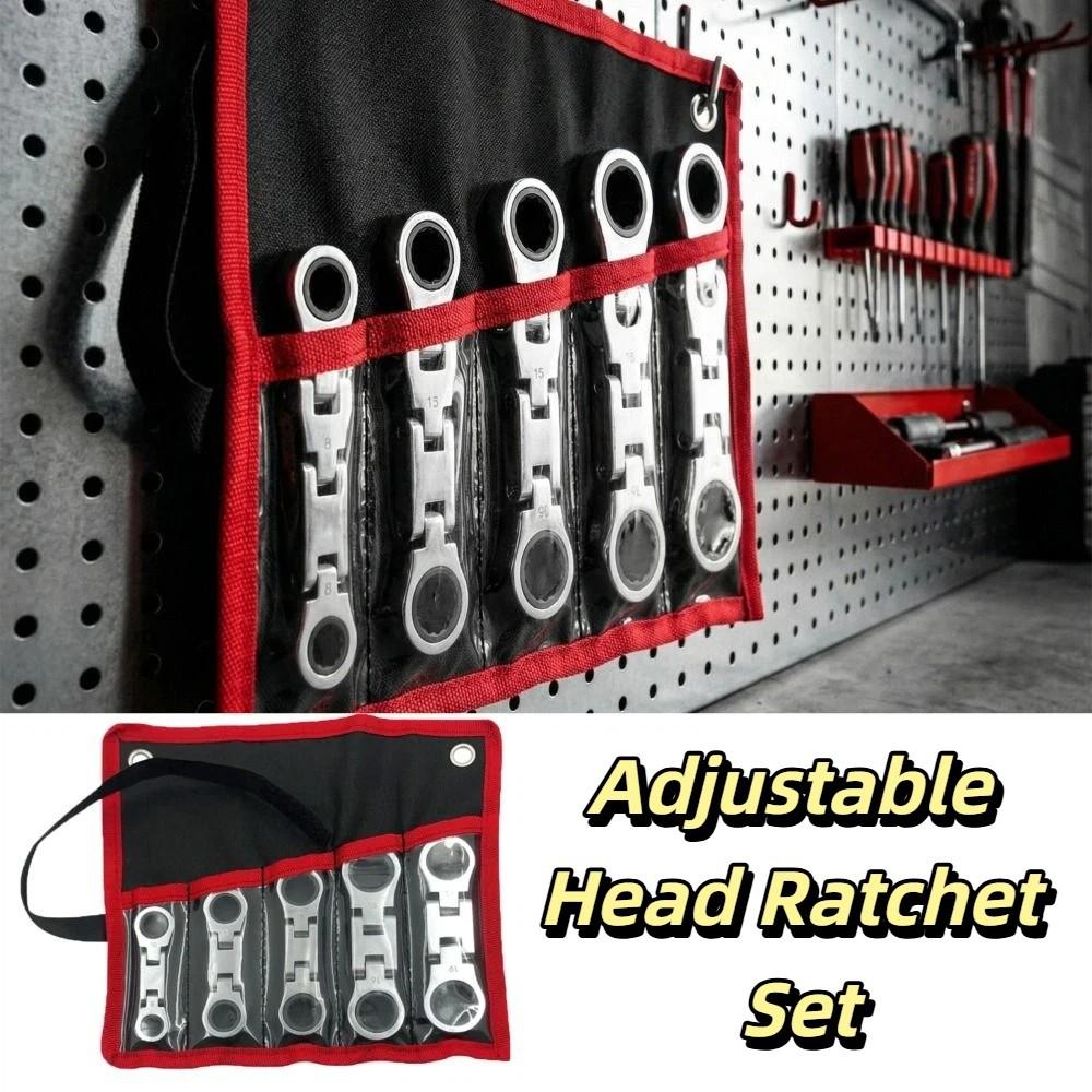 Ratcheting Mechanism Flex-Head Ratcheting Wrench Flex-Head Design Stubby Wrenches Set  DIY Projects