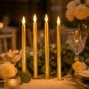 4 Pcs Warm Light Taper Candles Flameless LED Candle Sticks LED Taper Candles  Halloween Decor