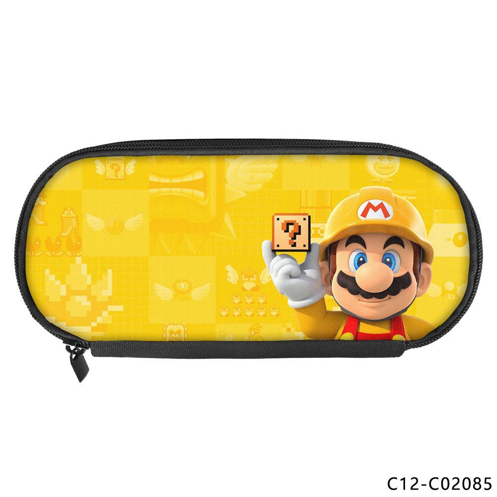 Animation Peripheral Single-layer Children's Pencil Bag Vertical Square Polyester Student Stationery Pencil Bag