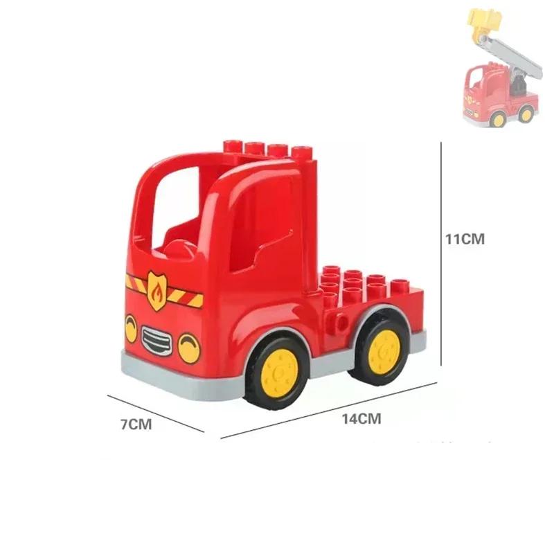 Большие строительные блоки Аксессуары Совместимые Большие кирпичи Дети Дети Грузовик Машина Автобус Серия Городское движение Сборка Развивающая игрушка
