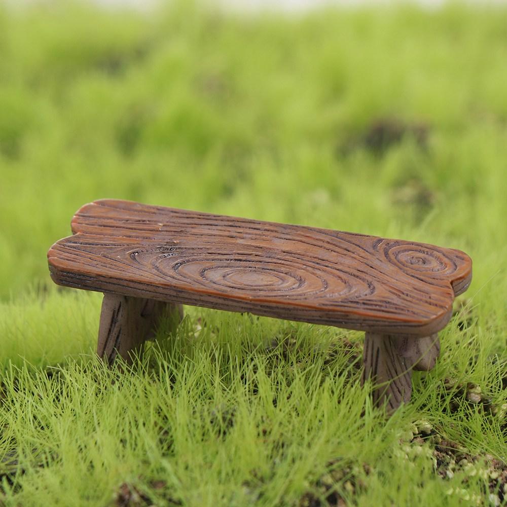 Mini Dollhouse Wooden Chair Wooden Stool Fairy Garden Miniatures Decor Model Dolls