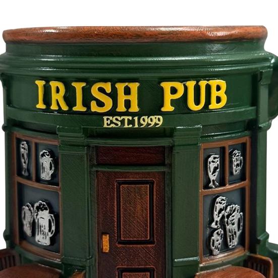 Ирландская кофейная кружка 3D объемом 330 мл для завтрака, чая, кофе, пива, сока, из смолы, для мужчин, женщин, семьи и друзей.