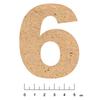 Adhesive MDF Wood Number 7.5cm Number 6