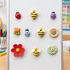 10pcs Tulip Flower Fridge Magnets Oval Shape Insect Refrigerator Sticker  Home Decor