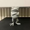 Лягушка, напечатанная на 3D-принтере, Мини-украшение для рабочего стола, Имитация модели лягушки в солнцезащитных очках со скрещенными руками, Стоящая лягушка для стола, Салона автомобиля