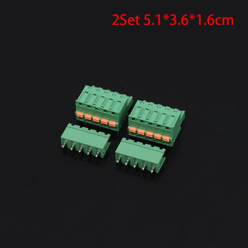 Spring Type Terminal Block 2Edgkd-5.08Mm Plug-In Terminal Block Copper Core Male And Female Terminals