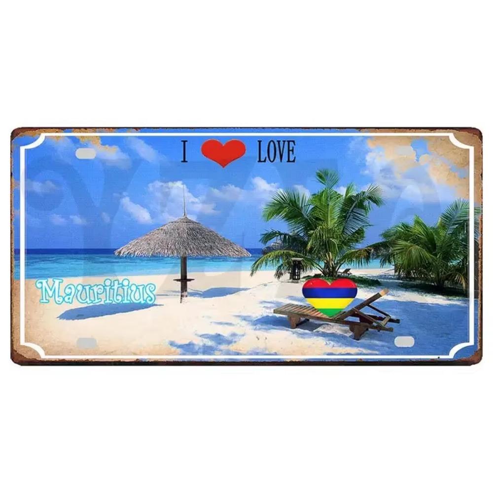 Flag Metal Retro Signs with Aesthetic Appeal Ideal Travel Souvenirs To Beautify Wall Decoration In Home Showcasing Vintage Style