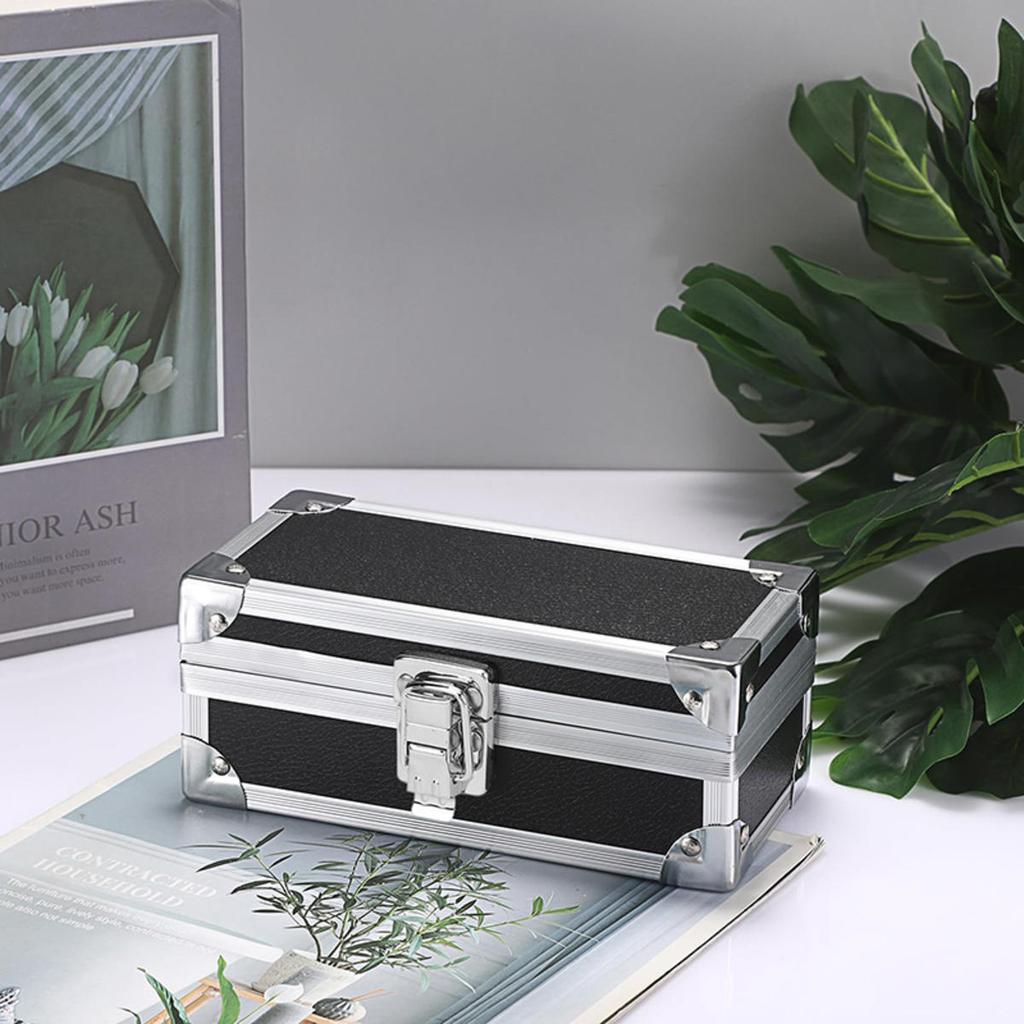 Портативный инструмент Алюминиевый ящик Маленький размер Ударопрочный Ящик для украшений Контейнер для денег Жесткий кейс Хранение оборудования Специальный ящик для инструментов