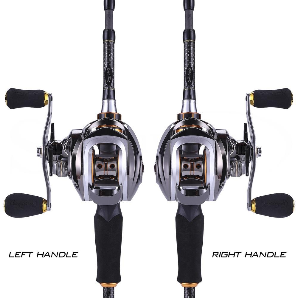 SOUGAYILANG Baitcaster Fishing Reels 11+1BB Carbon Fiber Drag Carp Reel Left/Right Hand Fishing Reels Bass Fishing Tackle