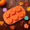 Тыквенная шоколадная форма Осенняя форма для тыквы на День благодарения Силиконовая форма с 6 ячейками Антипригарный противень для выпечки десертов Форма для выпечки кондитерских изделий Для