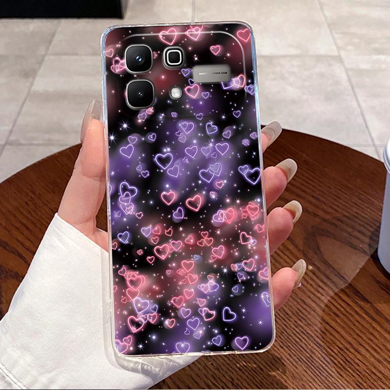 Чехол для Infinix Note 60 Pro Note60 5G Чехол X6879 X6878 Роскошный Милый Любовь Кролик Смешной Прозрачный Тонкий Мягкий ТПУ Силиконовый Чехол для Телефона