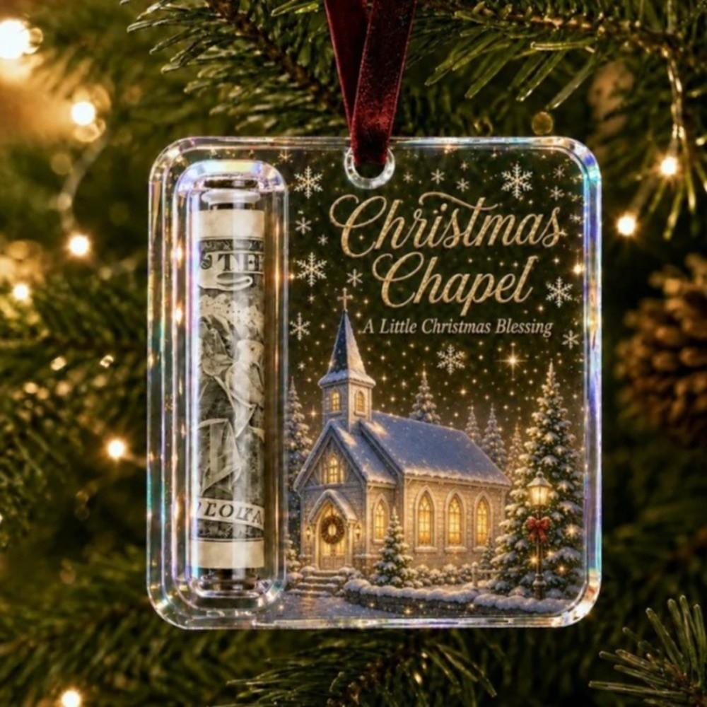 Acrylic Cash Gift Box Hanging Style Treat Holder Ornament Money Holder Ornament for Gift Giving