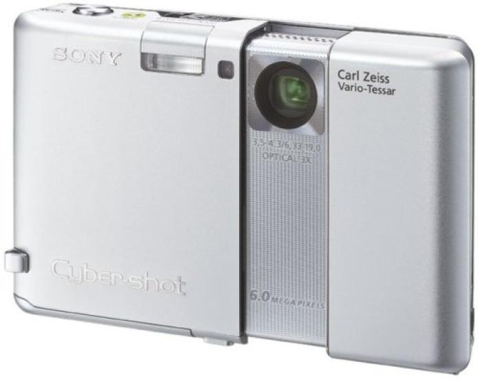 Sony Digital Still Camera G1 6 Million Pixels Optical Image Stabilization Silver Red Cyber-Shot DSC-G1