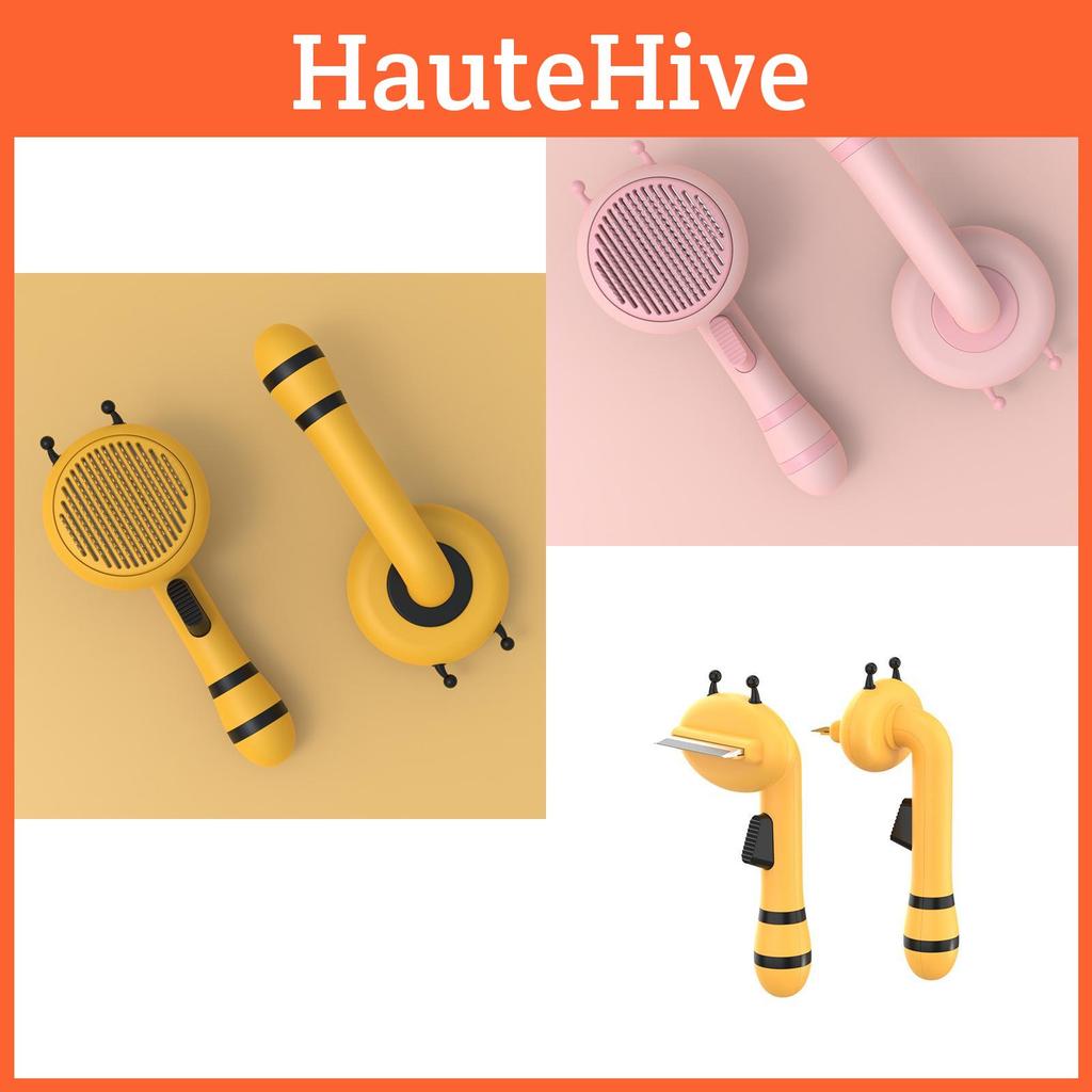 Маленькая пчелка Пет Игла Расческа Инструмент для кошек Расческа одним нажатием Прямые продажи от производителя