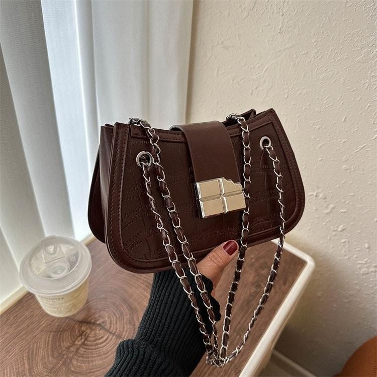 Stylish Vintage Chic Women's Shoulder Bag Trendy Casual Commute Chain Small Purse