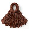 Muslim Modal Hijab Cotton Rayon Scarf for Women Double Stitching Wide Edge Rayon Shawl Islamic Thin Soft Viscose Turban Headband