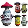 Resin Spooky Mutant Mushroom Decor Craft Halloween Decoration Unique Miniature Mushrooms Statue Multipurpose for Halloween Party