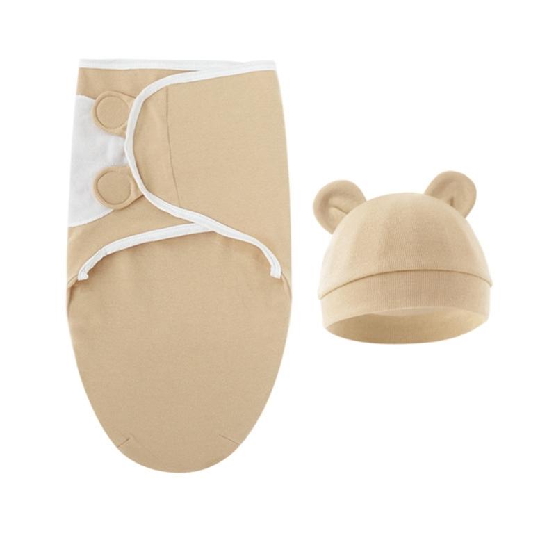 4 Комплекта Детских Пеленок-Коконов, Оберточных Одеял с Шапочкой-Капором, Спальные Мешки, Одеяла против Переворачивания, Пеленки для Малышей 0-12 Месяцев