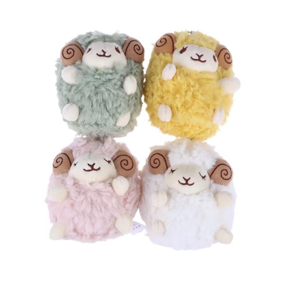 Mini Size Plush Sheep Pendant Cartoon Anime Style Mini Sheep Plush Doll For Bag Accessory