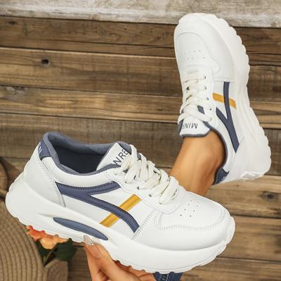 Модные женские кроссовки Rimocy на массивной подошве с нескользящей подошвой, Осень 2024, Платформа, Спортивная обувь для женщин, Модные кроссовки на толстой подошве, На шнуровке, Обувь для ходьбы