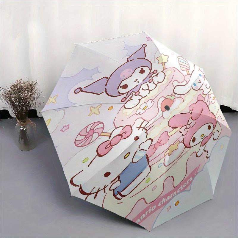 Hello Kitty, Sanrio Автоматический Открывающийся/Закрывающийся Зонт - Милый Зонт с Милым Дизайном, Портативный Компактный 3-Складной Зонт для Мужчин и Женщин, Hallowee