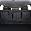 High Capacity Adjustable Car Storage Box Backseat 5 Bag Trunk Organizer Multi-use PU Leather Car Seat Back Organizers with Bag